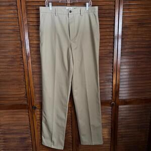 St. John's Bay Men's Khaki Dress Pants, Straight Pleated, Size 34x36 100% Cotton